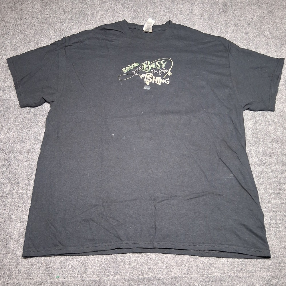 Nap Time by MCcc Sportwear Betch your Bass Im going Fishing t-shirt Size XL Blac